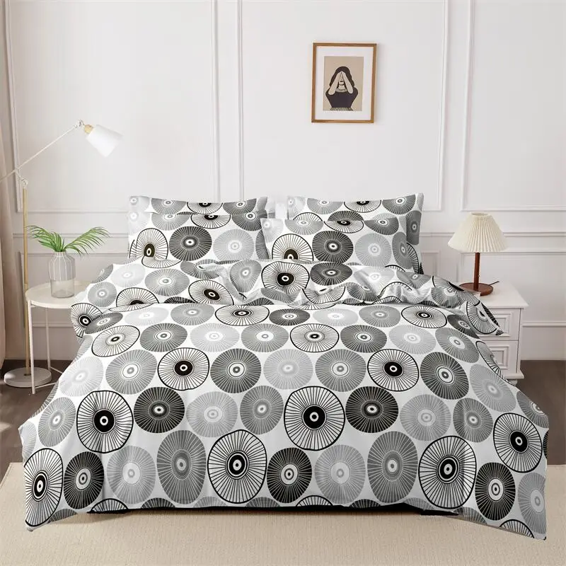 Kuup-Impresso Matte Duvet Cover, Colorido Conjunto de Cama, Colcha, Pele Amigável Tecido, Queen Size, Alta Qualidade, 3Pcs