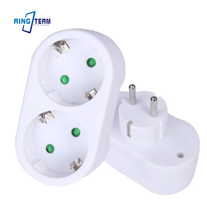 Schuko Power Strip with Switch EU Socket Splitter 1/2/3 Way 3680W Flame Retardant for Home And Office Use