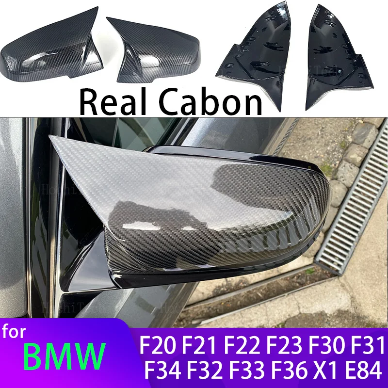 Genuine Real Carbon Fiber Side Mirror cover Caps Replacement for BMW Series 1 2 3 4 X M 420i F20 F21 F22 F23 F30 F32 F33 F36 X1