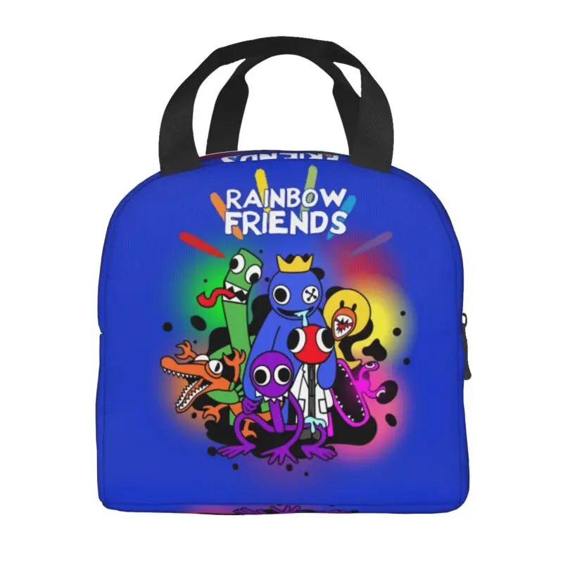 Rainbow Friends Hug It Out Portable Lunch Boxes Leakproof Video Game Thermal Cooler Food Insulated Lunch Bag Kids School