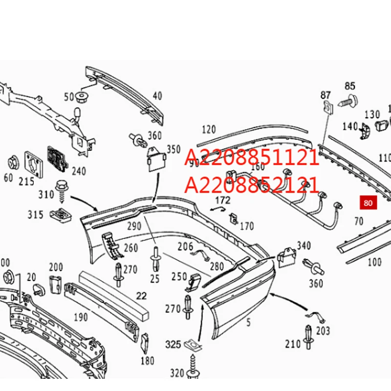 

W213 W253 W164 W222 W238 A2208851121 A2218850116 A2535050530 A2228857600 A1648850024