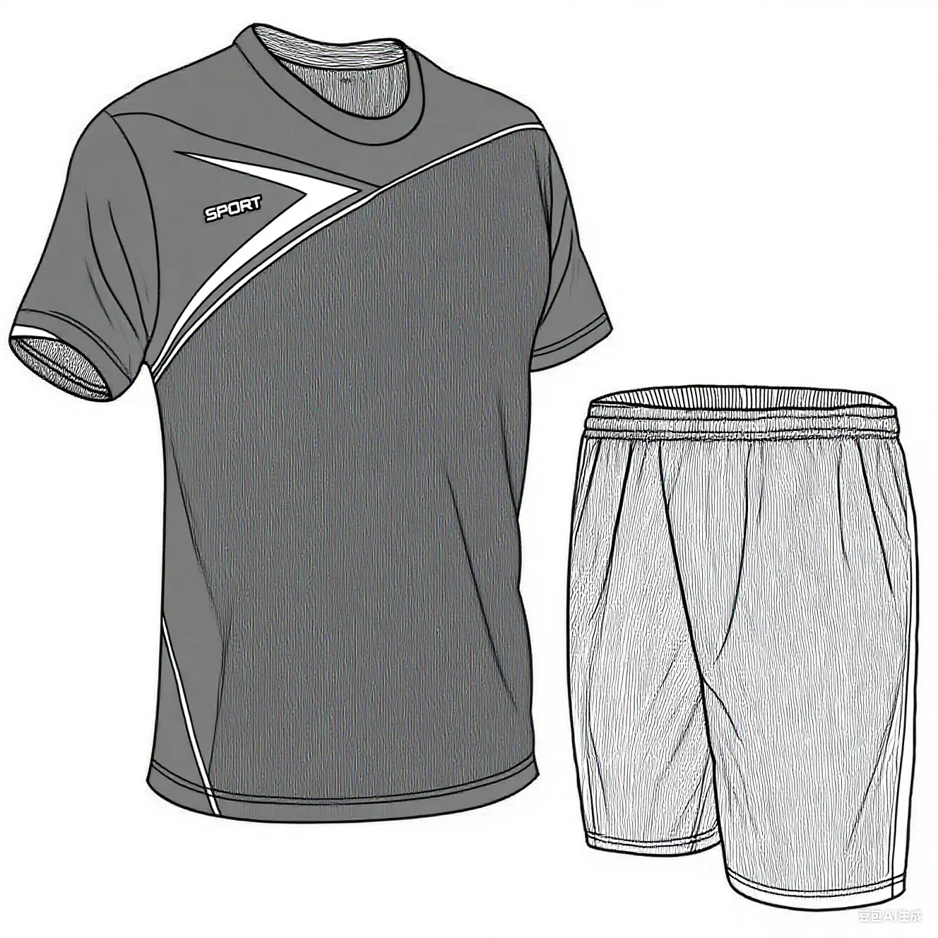 

2025 Trendy Frontline Men's Set Summer Student Leisure Sports Set Thin Round Neck Short Sleeve T-shirt Outdoor Slow Running Brea