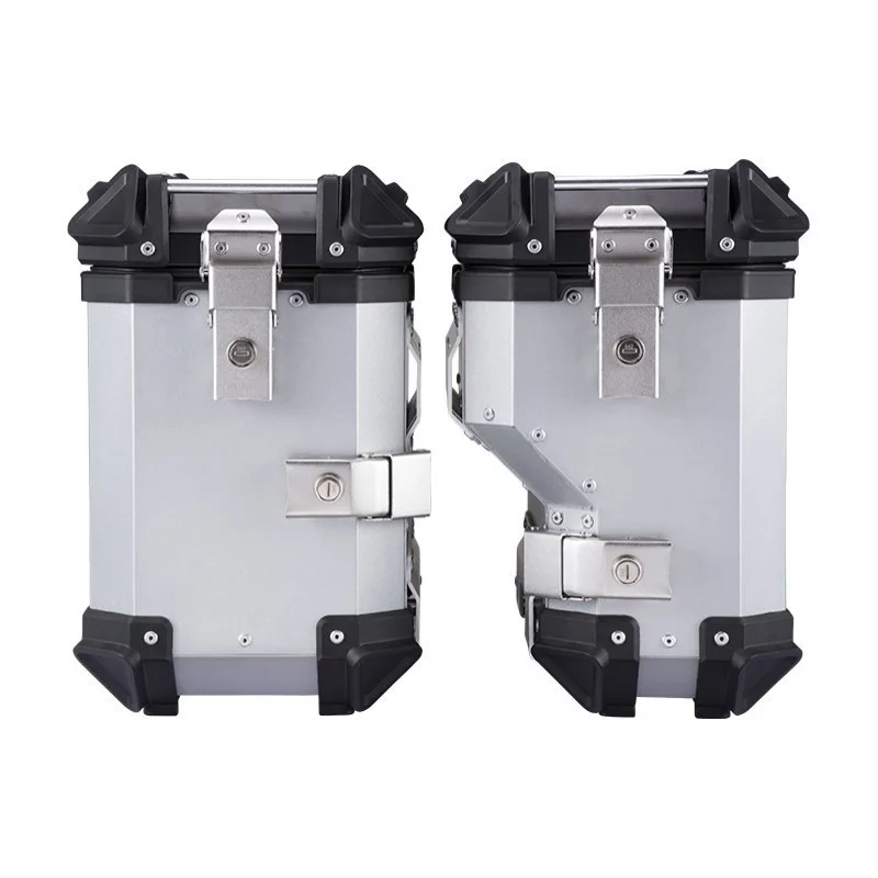 28/35L Motorcycle Side Box, Universal Large Corner Aluminum Alloy Side Box, Suitable Both Left and Right Sides of Motorcycle