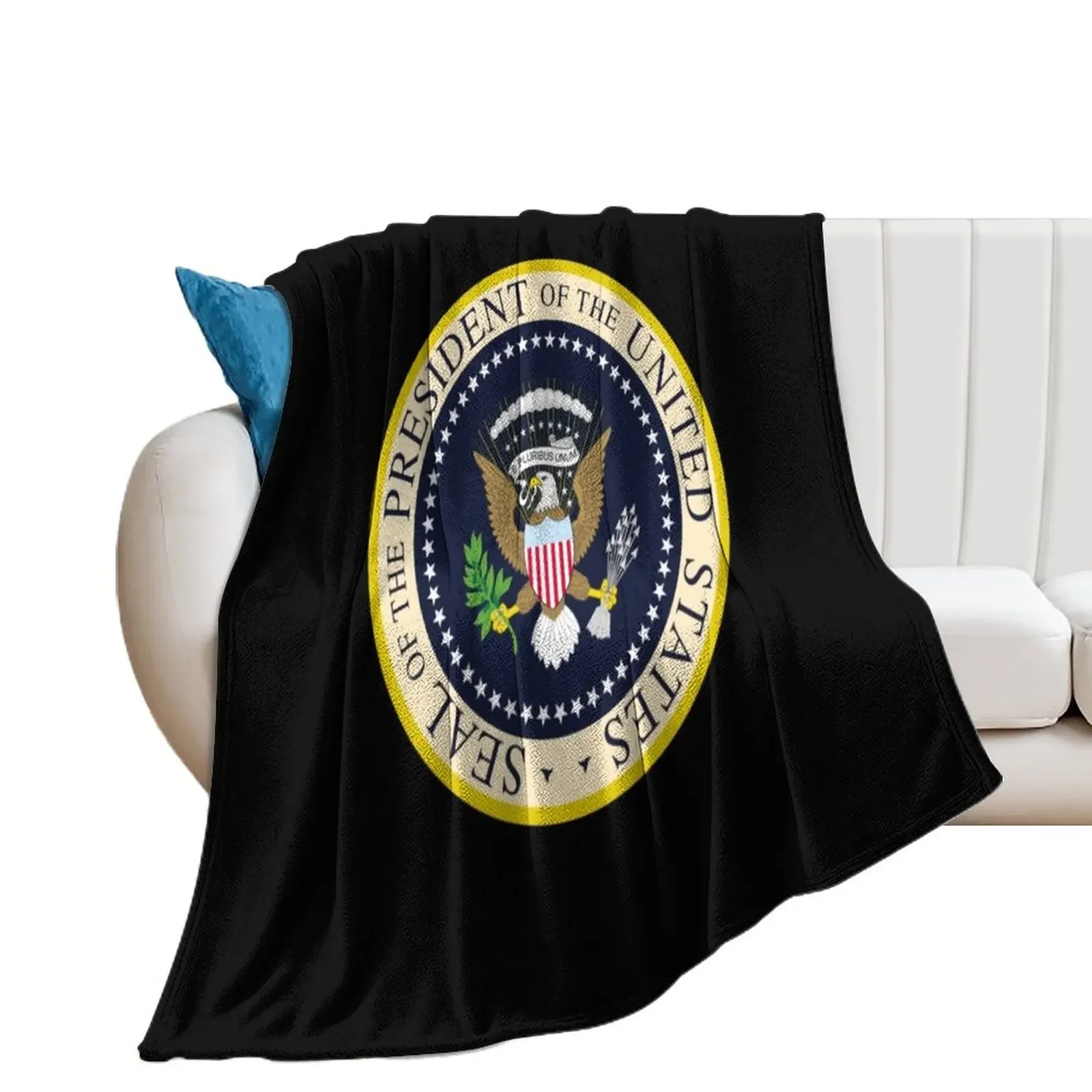 seal of President of the United States Throw Blanket Thin Moving manga Bed Blankets