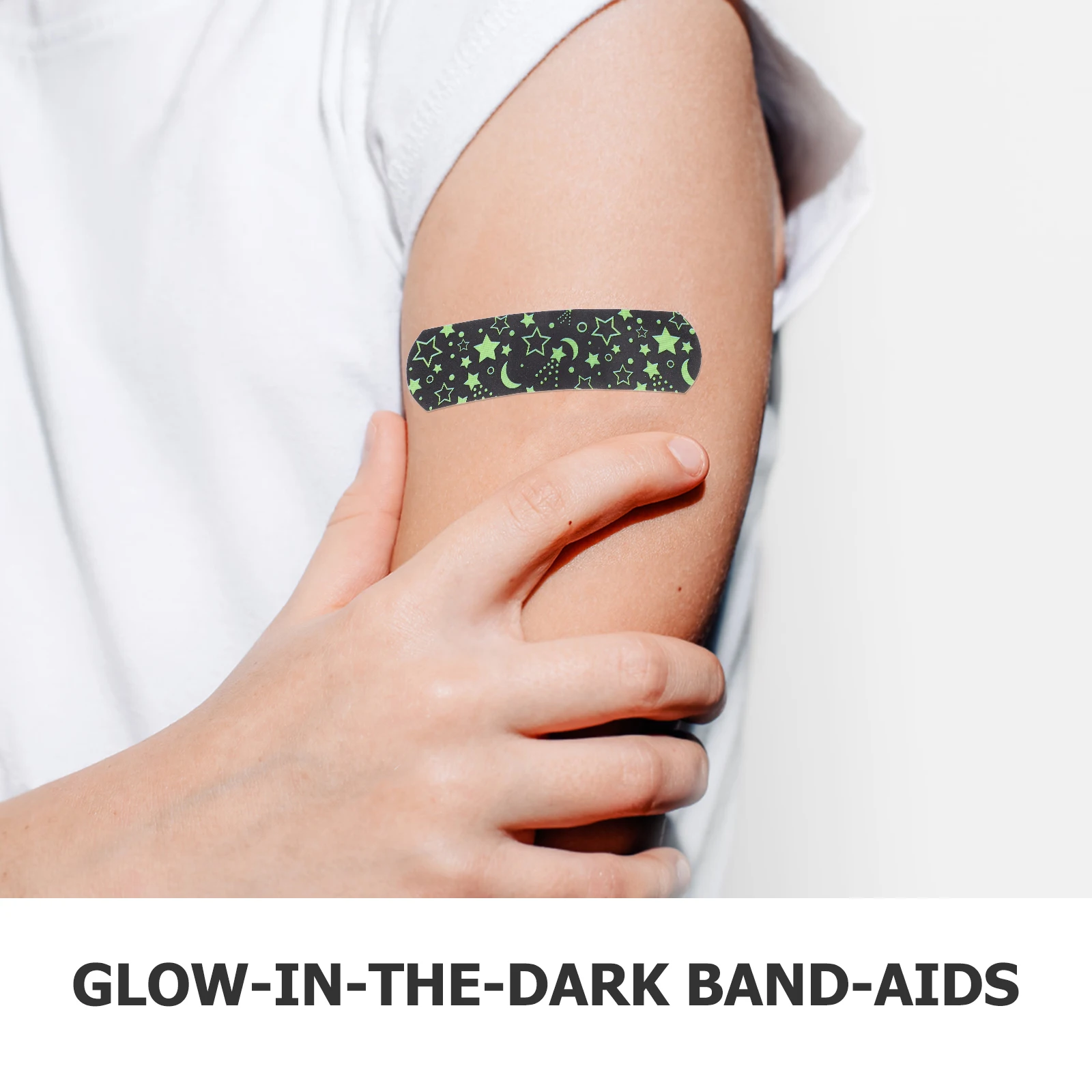 

100pcs Glowing Wound Bandages Adhesive Waterproof Small Breathable Portable Kids Adults Finger Wound Patches First Aid Supplies