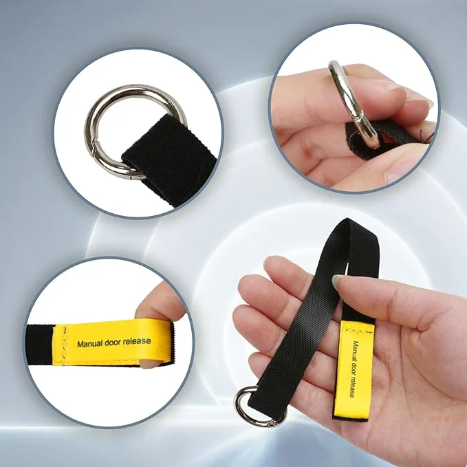 2 Pcs Car Emergency Handle Escape Strap Extended for Tesla Model Y /3 Manual Rear Door Release Emergency Safety Pull Rope Puller