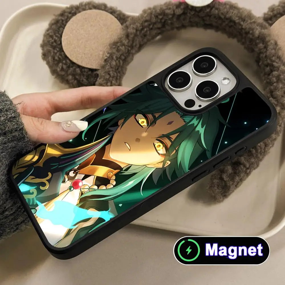 

Game GI Xiao Phone Case for iPhone 17 16 15 14 13 12 11 Air Pro Max Plus Matte Surface Magnet Cover