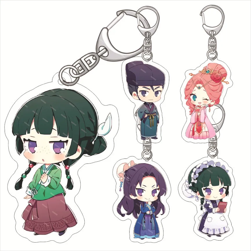 

6CM Maomao Jinshi Keychains Anime The Apothecary Diaries Cosplay Accessories Keychain CP 2PCS Key Chain Gift