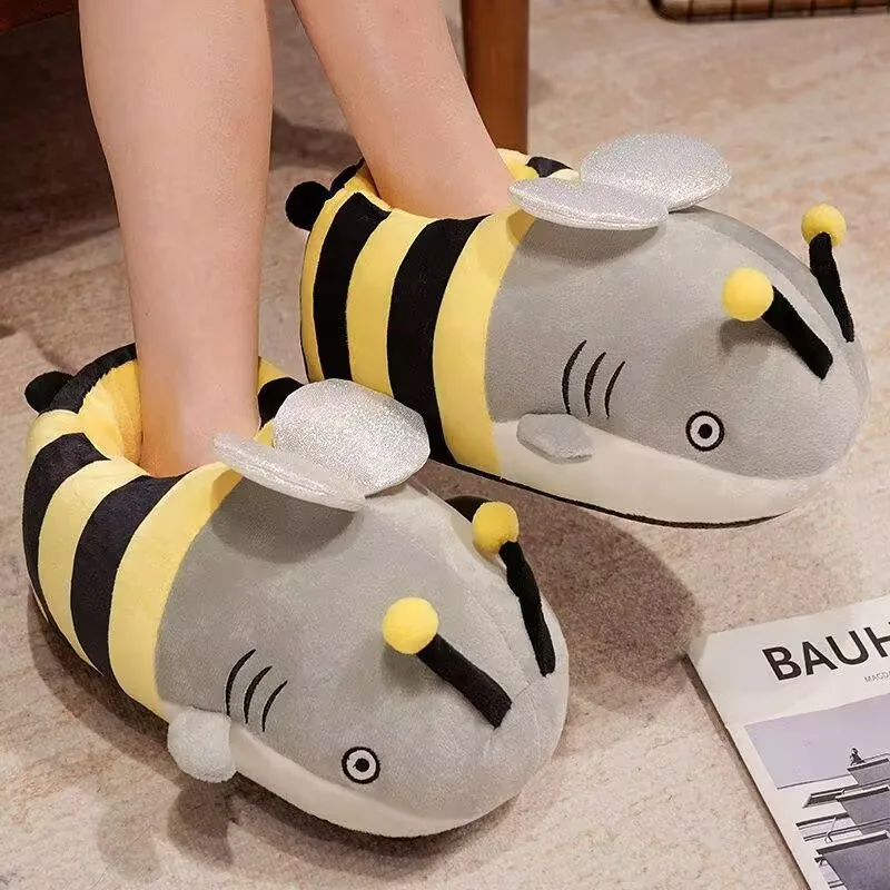 

2026 Autumn winter cartoon slippers keep warm at home creative funny personality cotton shoes average size 36-42