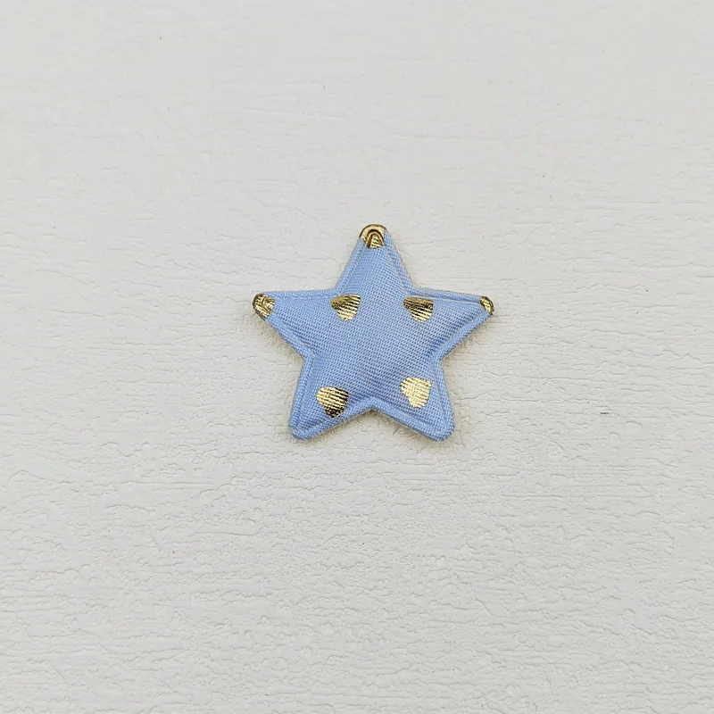 60 Stück, 3,3 cm, niedliche, goldfarbene Herz-, Punkte- und Sternapplikationen mit Polsterung für Kinder-Haarreifen, Haarspangen, Accessoires, Hüte und zur Dekoration. – Detail 13