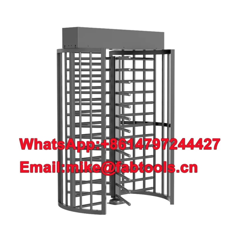 

High-quality factory customization Fingerprint-activated stainless steel full-height rotating gate Rotary access control system