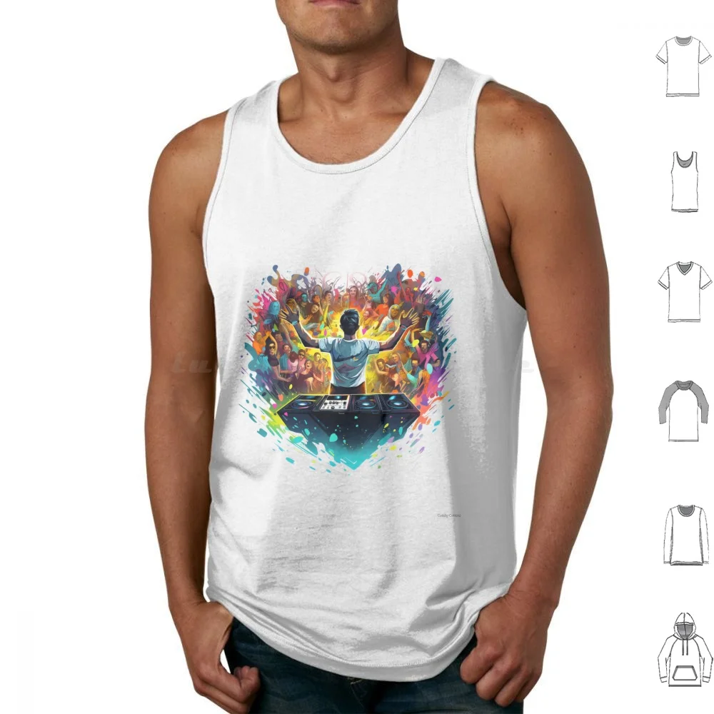 Favorite Dj Tank Tops Print Cotton Festival Party Rave Dj Dance Music Energy Spirit Vibes Vinyl Fiesta Edm Techno House