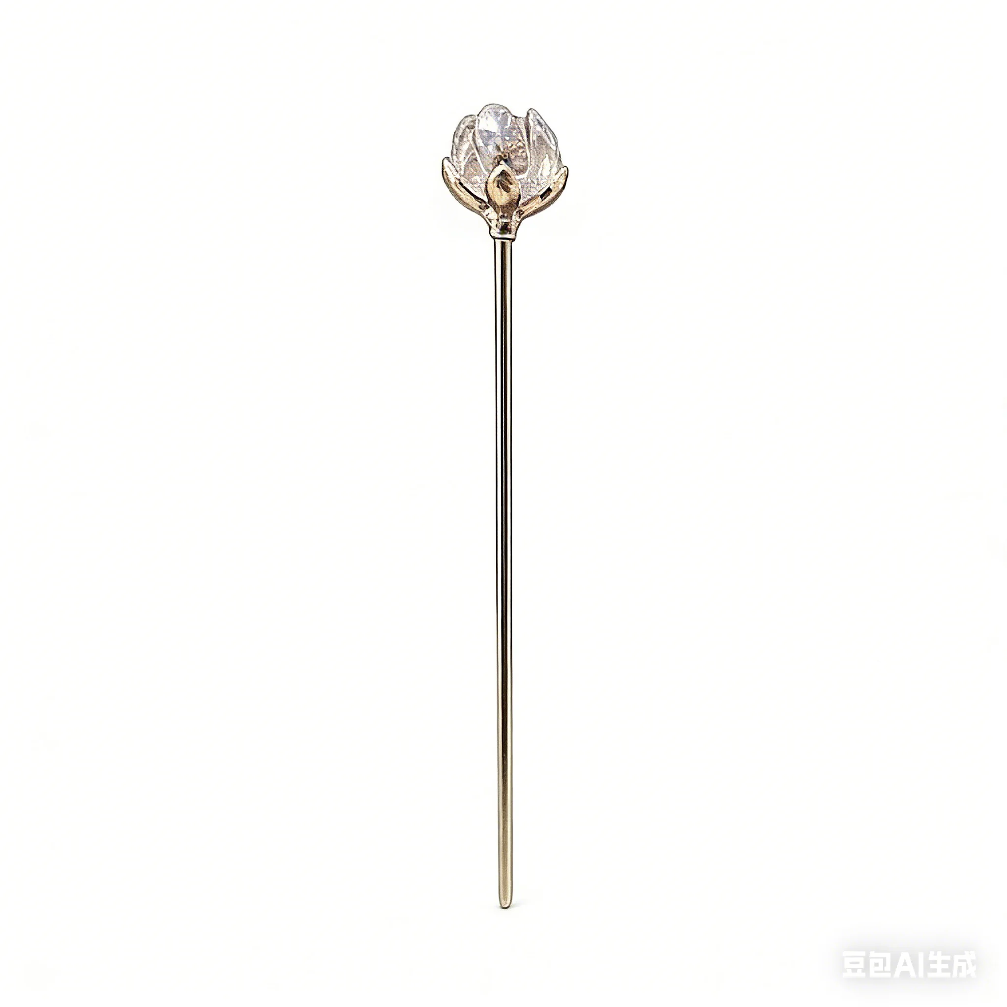 Crystal Lotus Hairpin for Women, Ancient Style, New Chinese Style, Simple Modern High-End Hairpin, Flower-Shaped Hairpin, Hanfu view 5