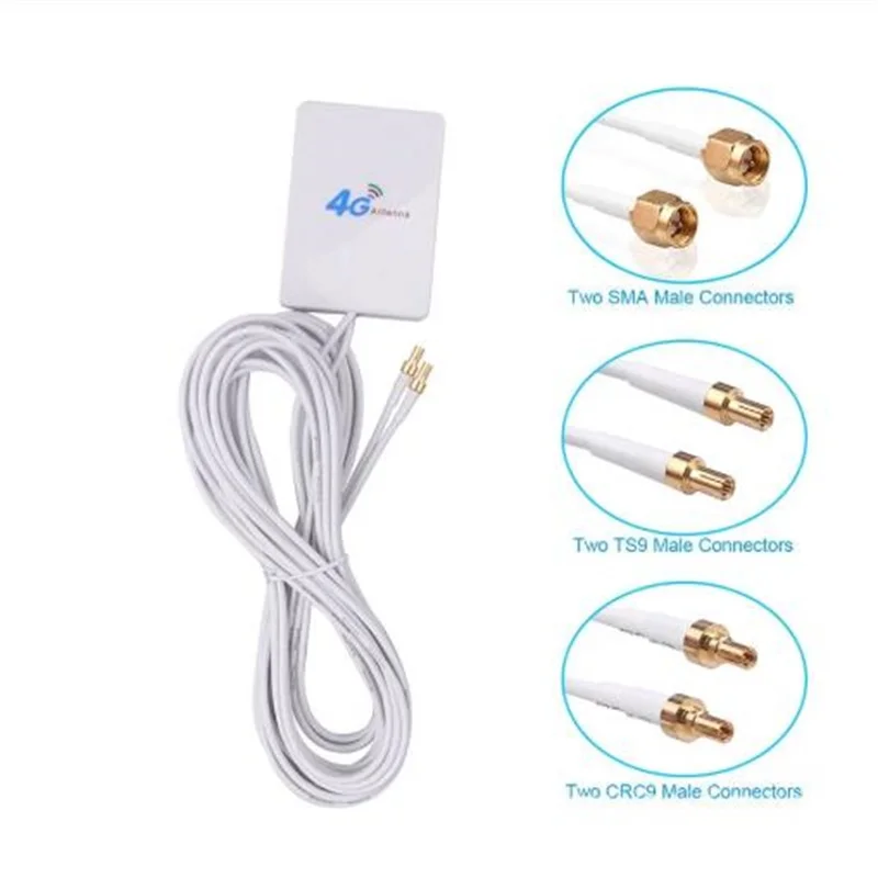 

3G 4G LTE Router Modem Aerial External Antenna Dual SMA TS9 CRC9 28dBi With 2 Meters RG174 Cable