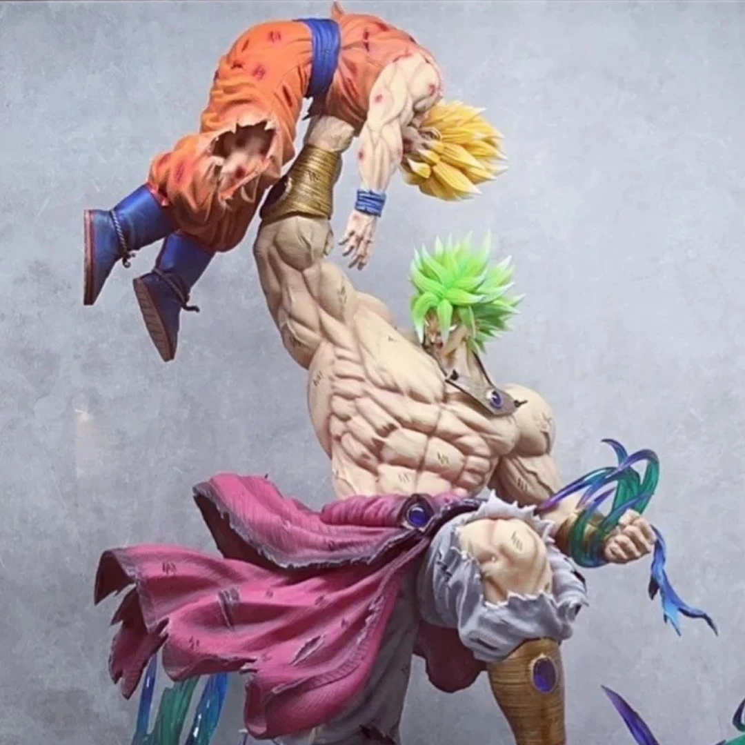 Dragon Ball Anime Figure Broli Vs Son Goku Figure Gk Broly Vs Goku Figurine Broly Statue Pvc Model Doll Collection Toys Gift