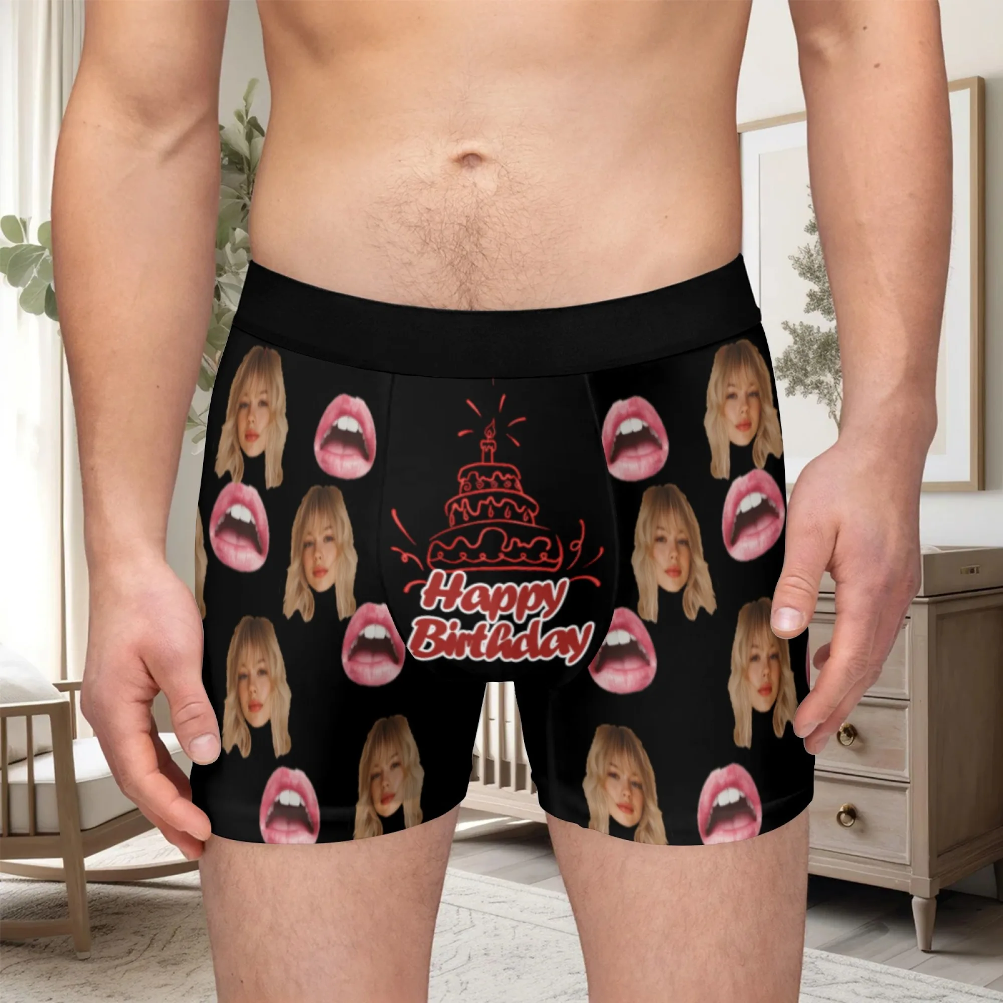 Personalized Face Photo Underwear Custom Boxer Briefs Custom Men Valentine's Day Gift For Husband Anniversary Gift for Dad