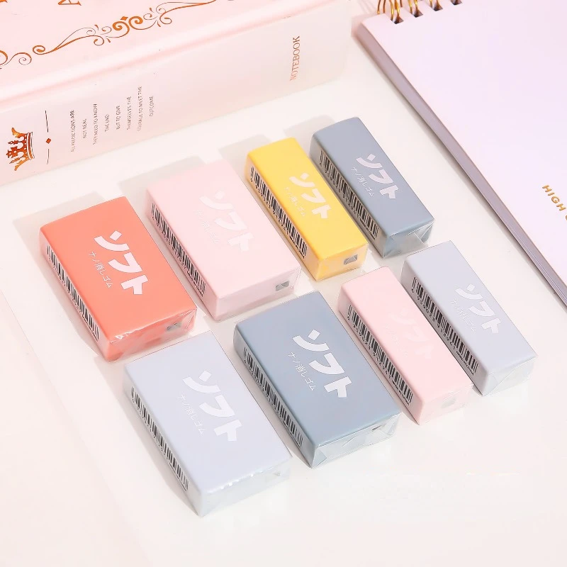 Macaron Rubber Large Art Student Sketch Eraser Kawaii Pencil Eraser for Beginners Creative Stationery Soft Eraser for Painting