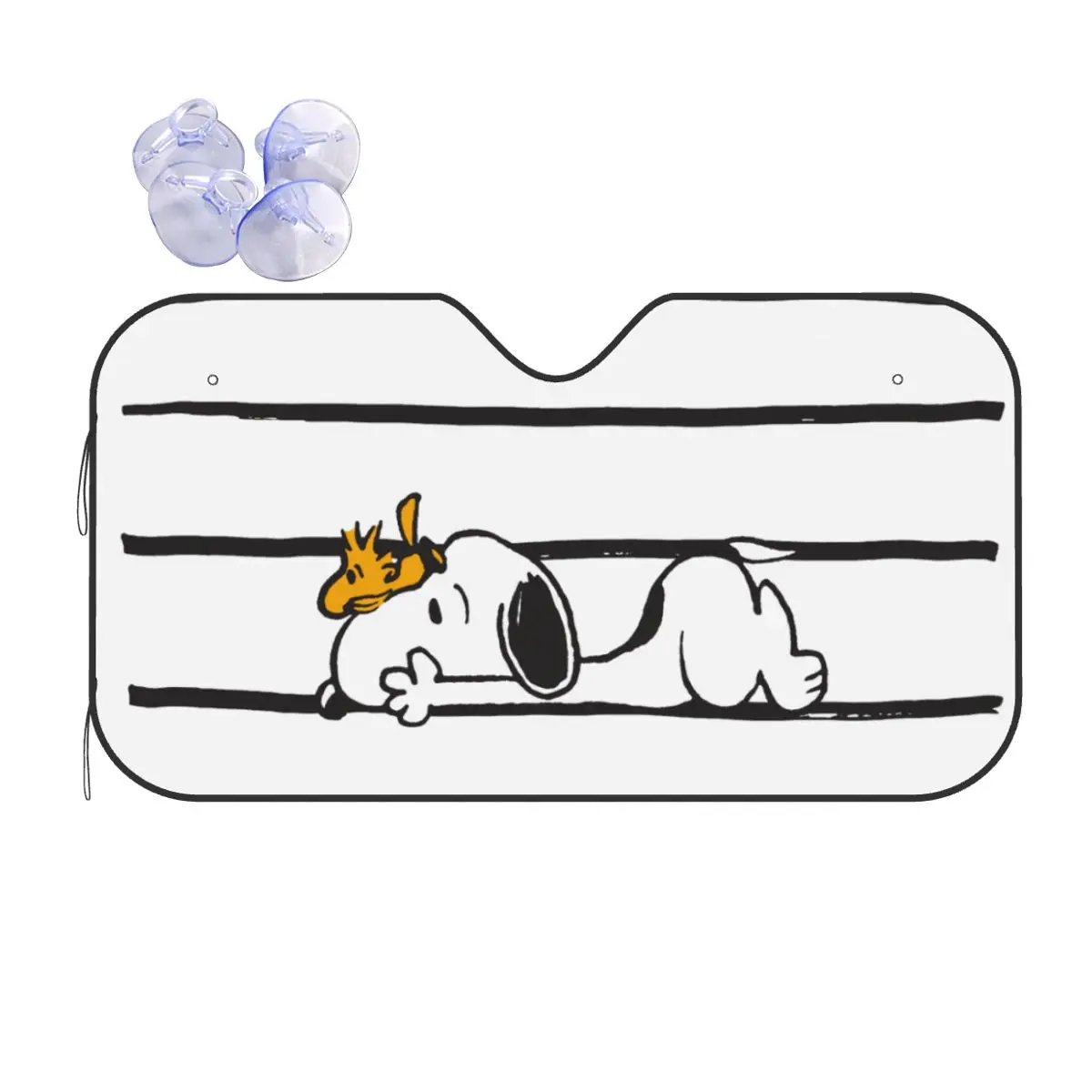 Parasol para Parabrisas con Diseño de Sonrisa y Risa de Snoopy, Excelente Cubierta para Ventana Delantera de Coche