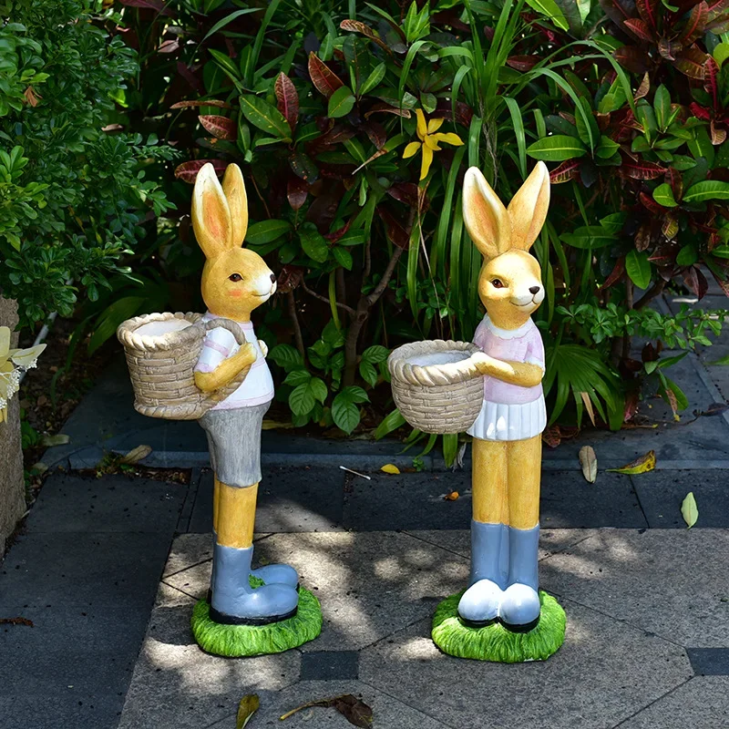 

Courtyard Flower Pot Garden Villa Landscape Miniature Items Cartoon Rabbit Creative Animal Ornaments Kindergarten Decorations