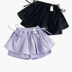 Children's Shorts 2024 Summer New Children's Clothing Little Girl Summer Korean Fashion Skirt Pants