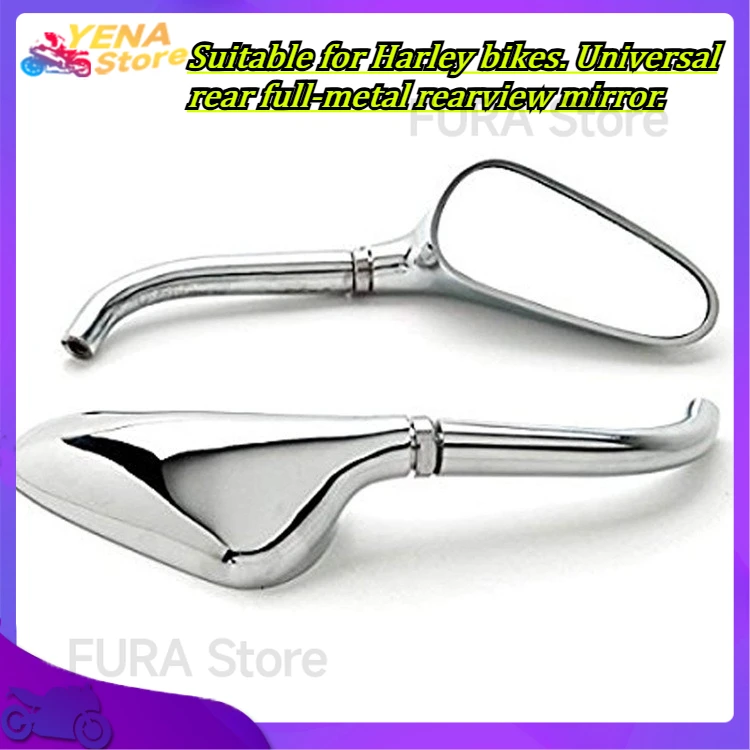 

Motorcycle modification accessory rearview mirror. Suitable for Harley bikes. Universal rear full-metal rearview mirror.