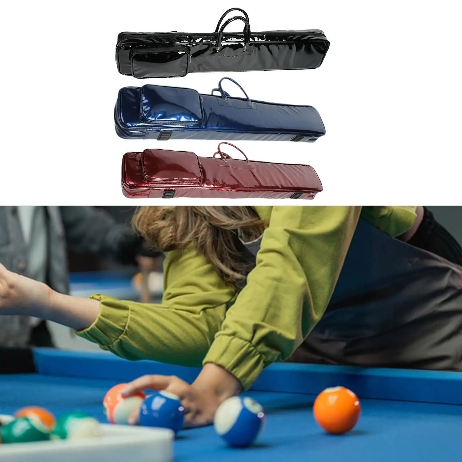 

Держатель для бильярдных палок, сумка для хранения, чехол для кия 1/2, модный защитный бассейн