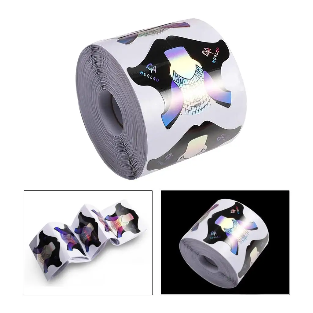 아크릴 네일 연장용 네일 페이퍼 폼 심포니 물고기 모양 접착 스티커 매니큐어 액세서리 팩 가정용