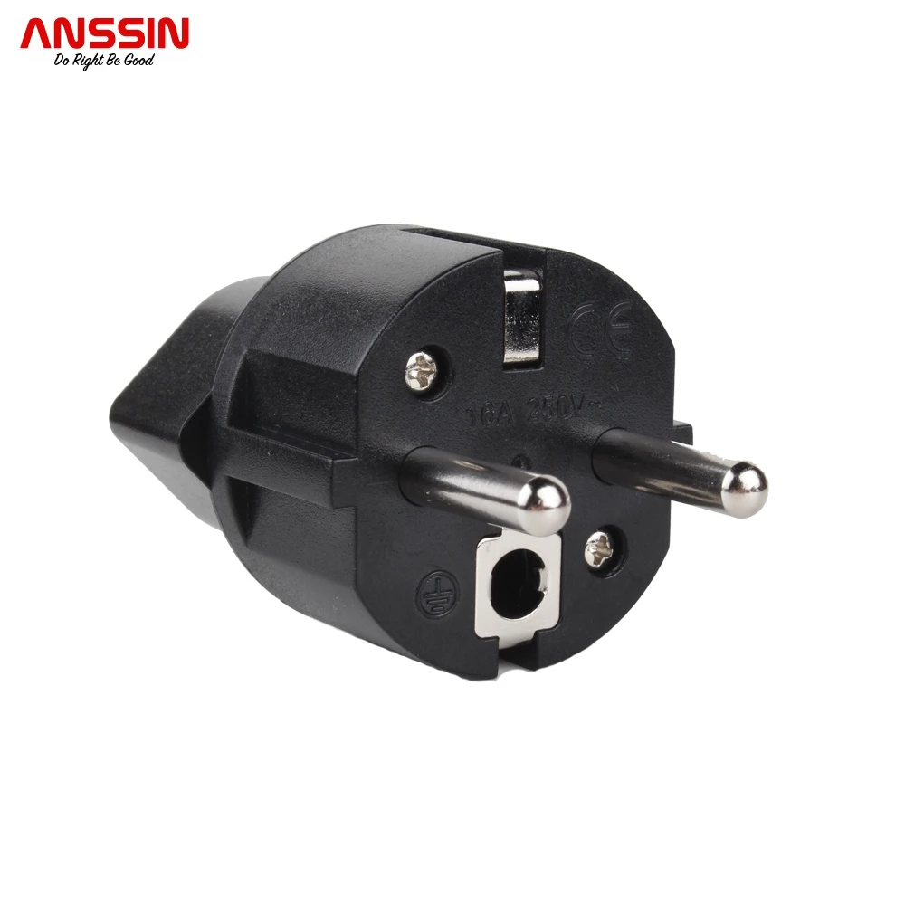 Swiss To Eu German French Adapter Plug With 16A Fuse And Safety Shutter, Available In White And Black