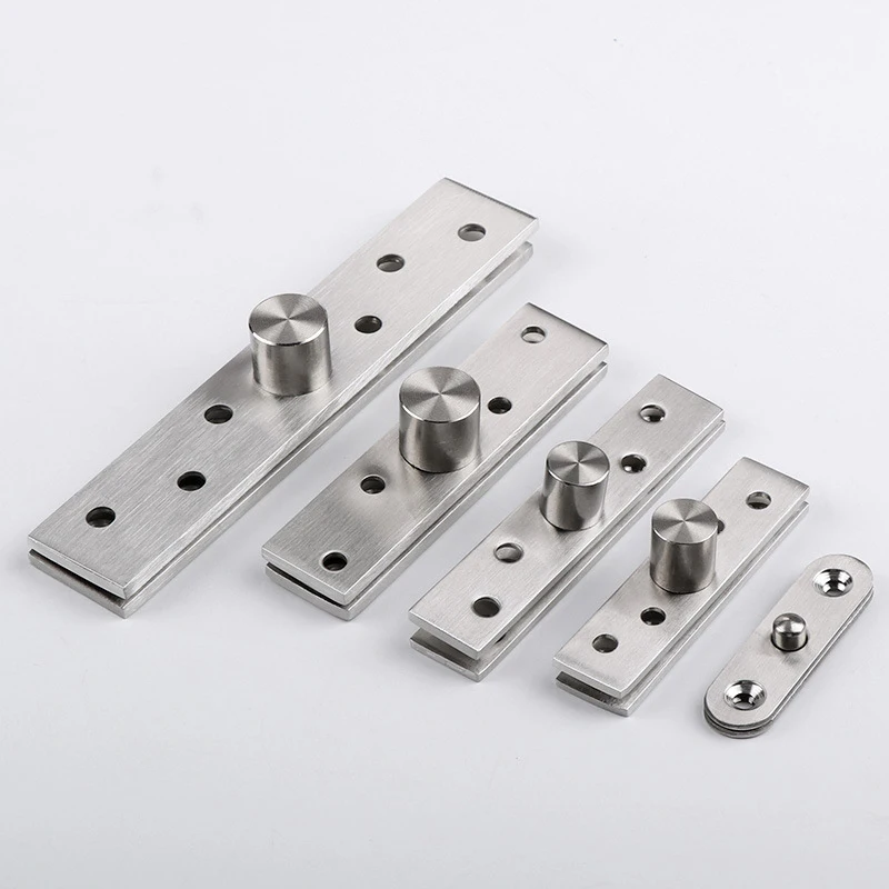 High Quality 4PCS Stainless Steel Door Pivot Hinges 360 Degree Rotary Invisible Hidden Door Hinges Install Up and Down