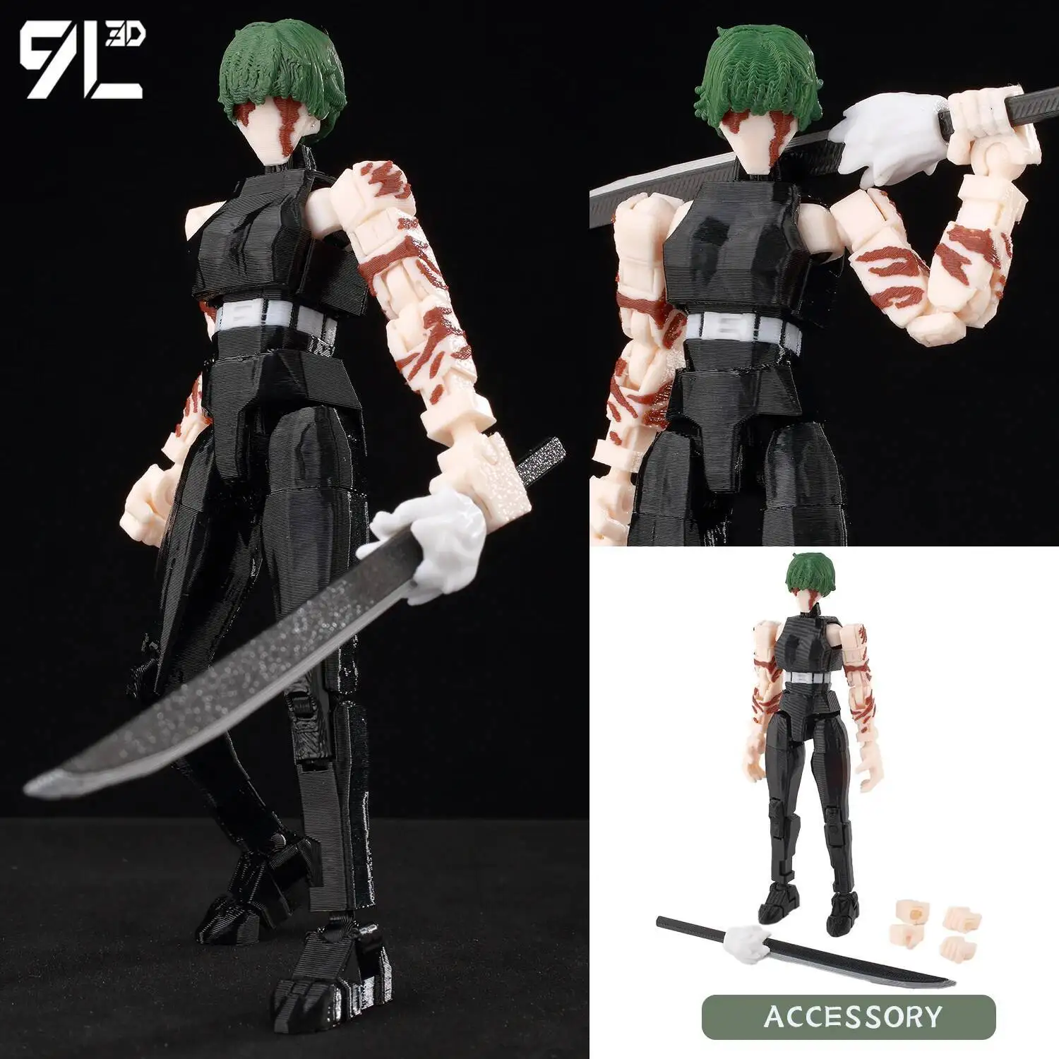 9L3D Gedrukt Dummy13 T13 Op Voorraad Klaar voor Verzending Jujutsu Kaisen Grijs Gewaad Sukuna Figuur Anime Gelede Model Stress-relief Speelgoed