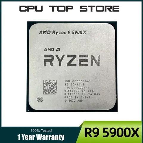 AMD CPU Ryzen 9 R9 5900X 3.7GHz 12-Core 24-Thread 105W LGA AM4 Processor
