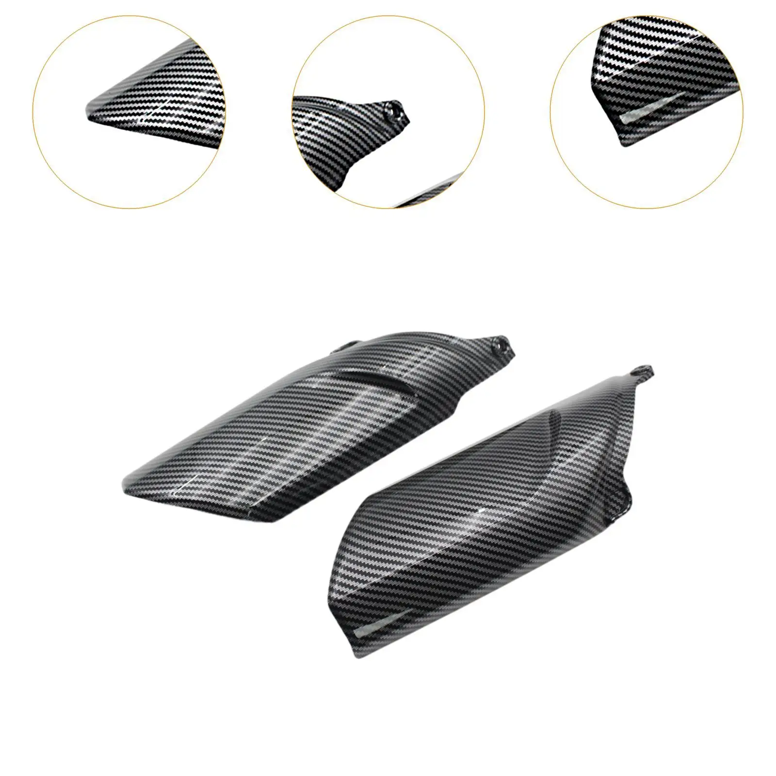 غطاء شوكة الصدمات الأمامي للدراجة النارية ، مجموعة غطاء الشوكة السفلية ، حامي أسود 1 زوج لملحقات er6N 2012-2016 الاحترافية