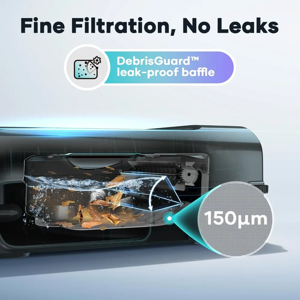 Solar powered pool skimmer, supporting APP, 24/7 cleaning, dual charging mode, intelligent obstacle avoidance