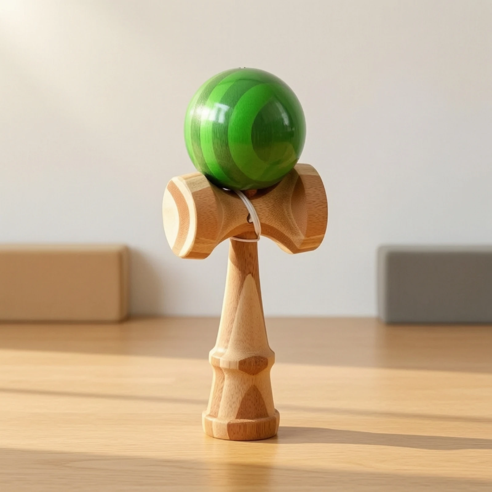 Kendama Bamboo Wooden Kendama Ball and Cup Game Smooth Coordination Coordination Aid Professional for Beginners, Classroom
