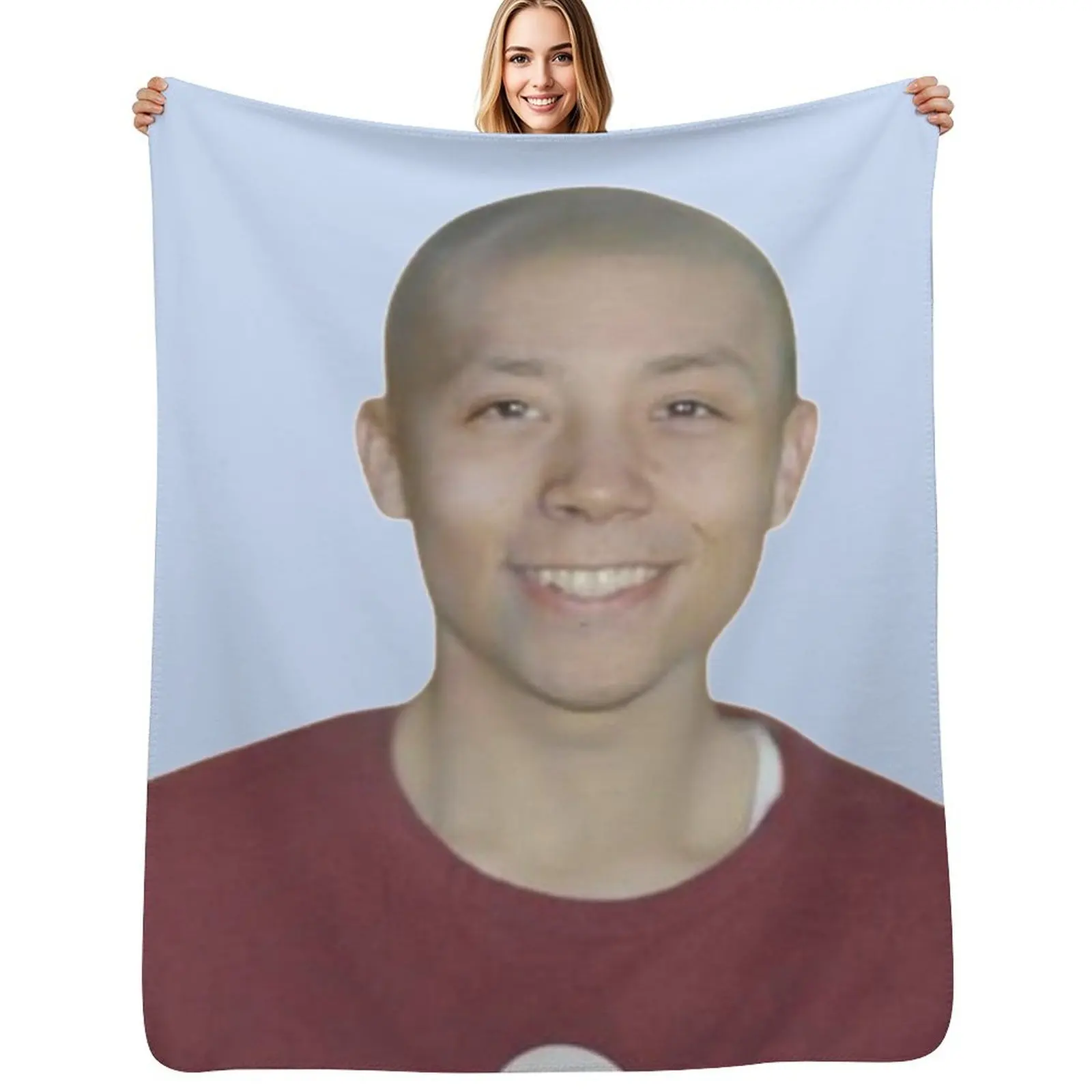 

Bald Quackity | Big Q Throw Blanket Soft Comfort Blanket for Reading Watching TV