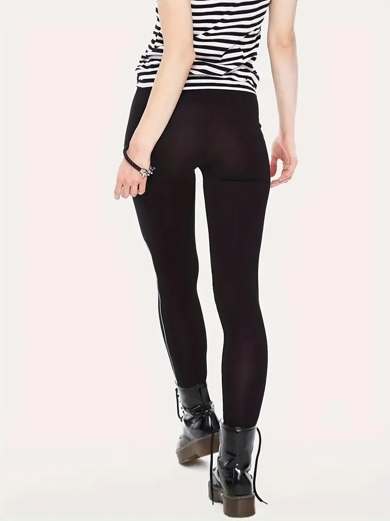 Kitten print casual stretch elastic waist slim-fit leggings for women are worn daily