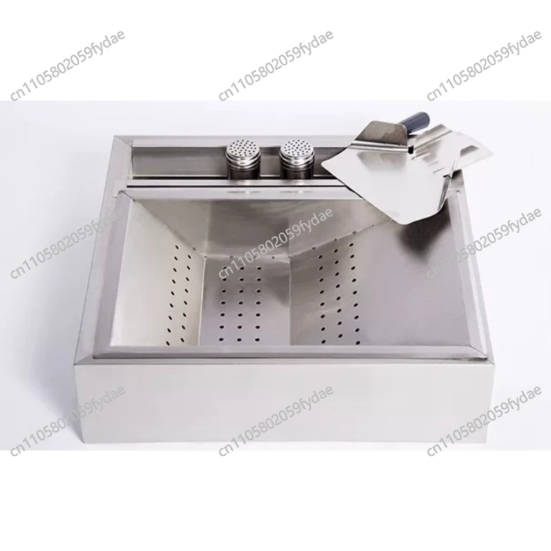 French Fry Workstation Counter French Fry Trough Box Oil Filter, Oil Filter Machine