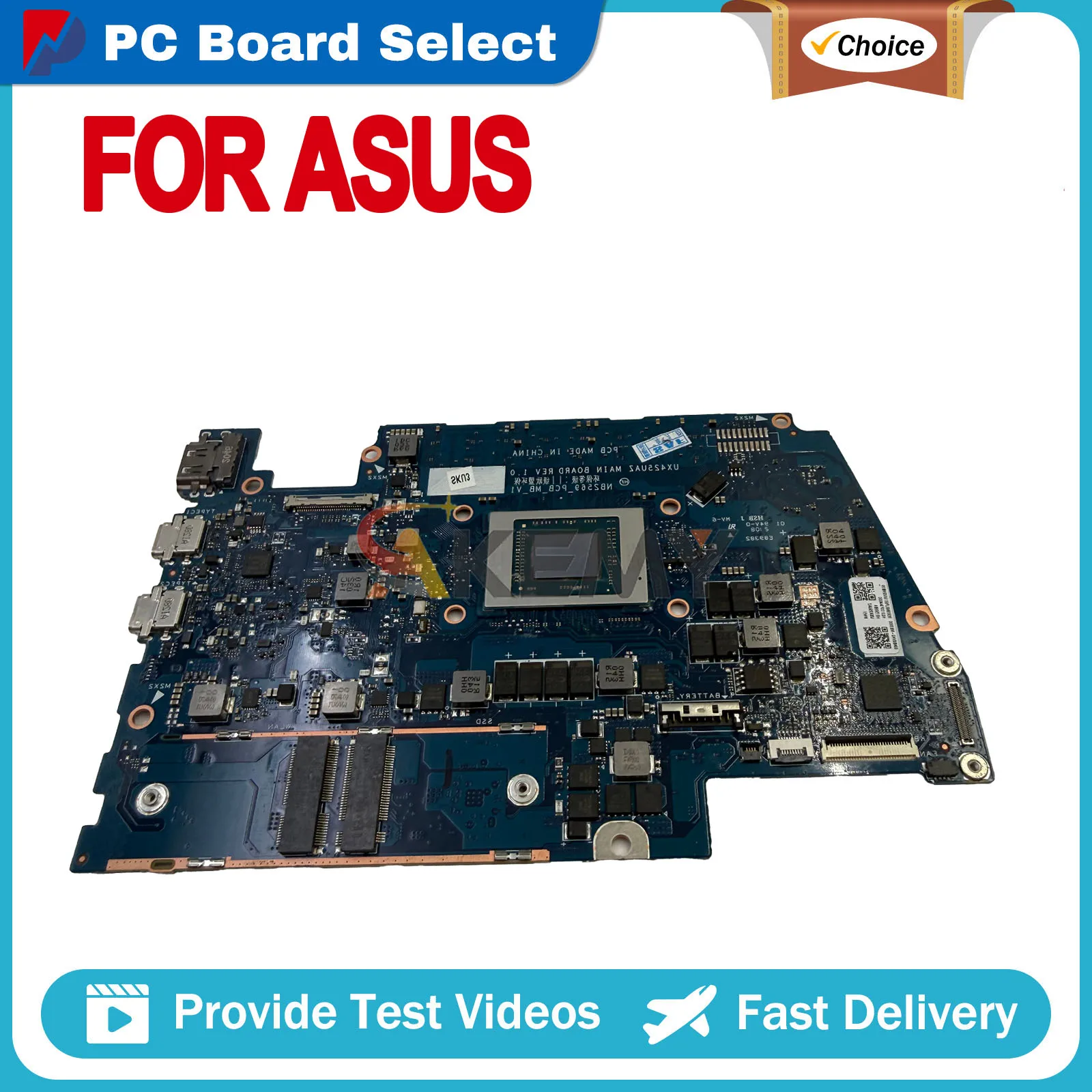 

UX425UAZ Mainboard For ASUS Zenbook UX425UAZ UX425 NB2569_PCB_MB_V1 Laptop Motherboard R5-5500U R7-5700U CPU 8G RAM