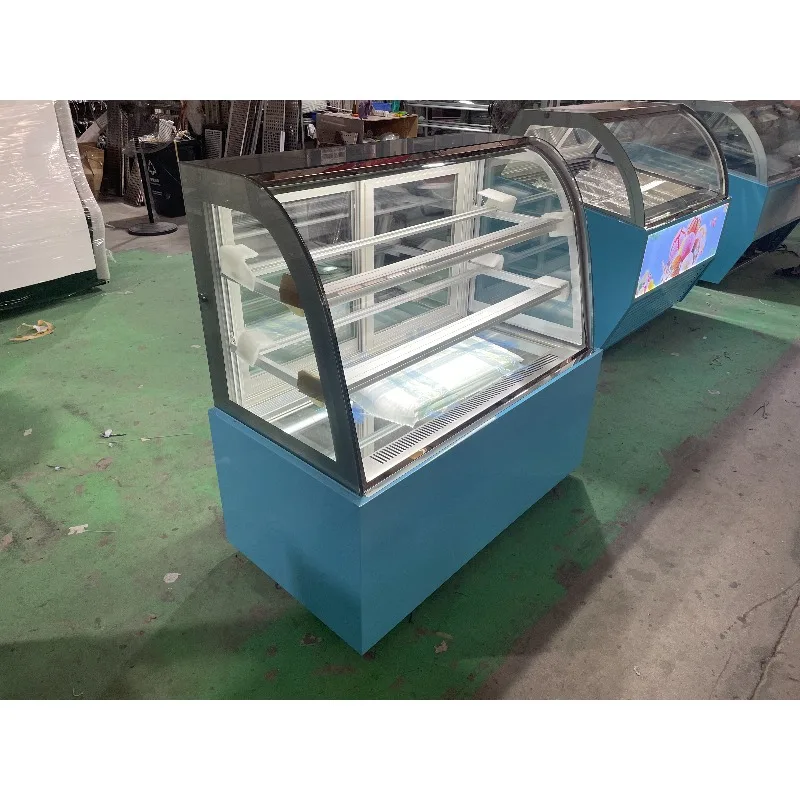 Dessert Store Cake Arc Type Standing/ Table Top Storage Cabinet Cake Glass Display Cabinet