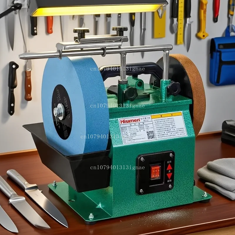 

220V Desktop Knife Sharpener Low Speed Electric Knife Grinding Machine Sharpening Machine Water-Cooled Rotary Polishing Machine