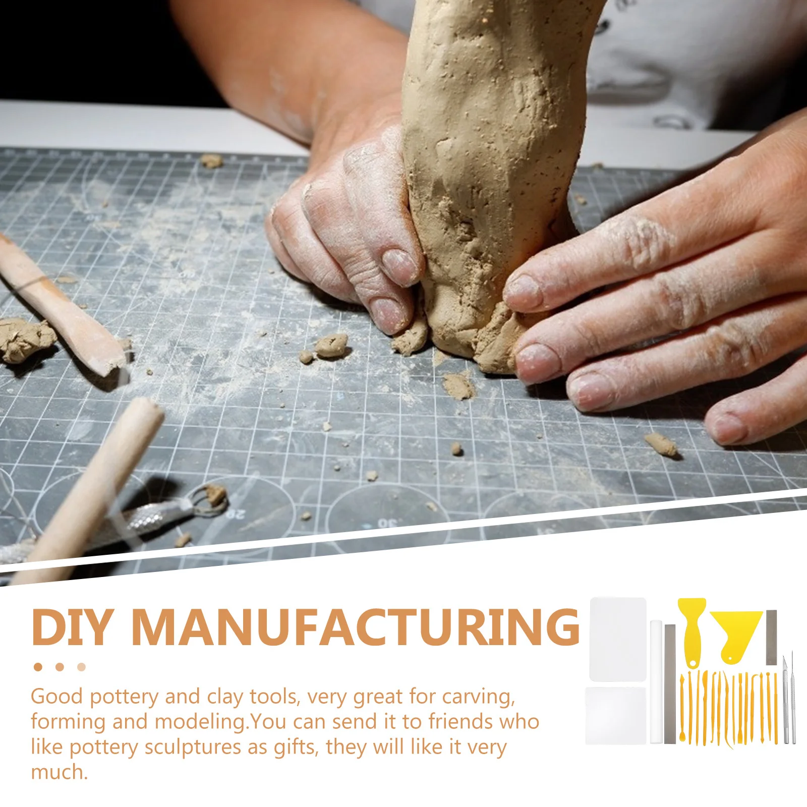 

DIY Polymer Clay Carving Tools 1Set Premium Durable Acrylic Pottery Modeling Sculpting Kit for Carving Shaping Smoothing Dotting