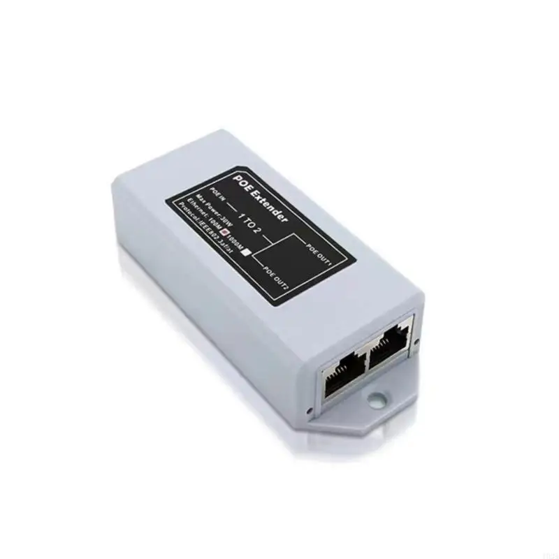 

Efficient POE Repeaters 1 to 2Port 30W Ethernet Networking Extender Ethernet POE Extender for Home and Office CAT5,CAT5E 193A