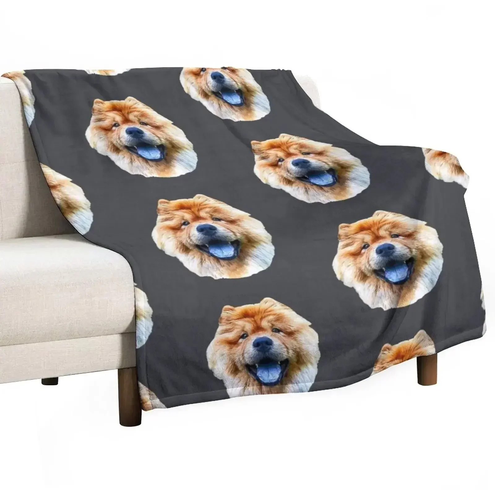 

Chow Chow Dog Head Art Throw Blanket Beautifuls Soft Beds Blankets For Sofas Decorative Beds Blankets