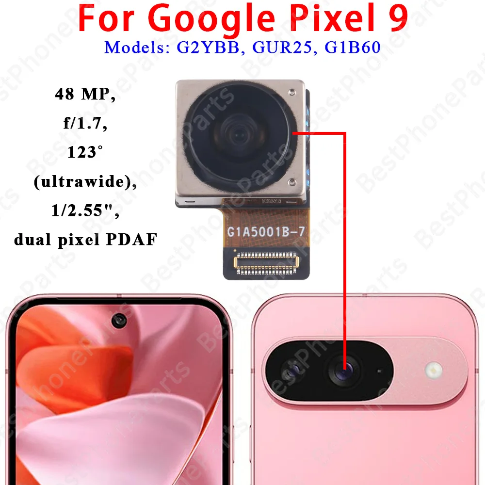 Front and Rear Back Camera for Google Pixel 9 Main Facing Camera