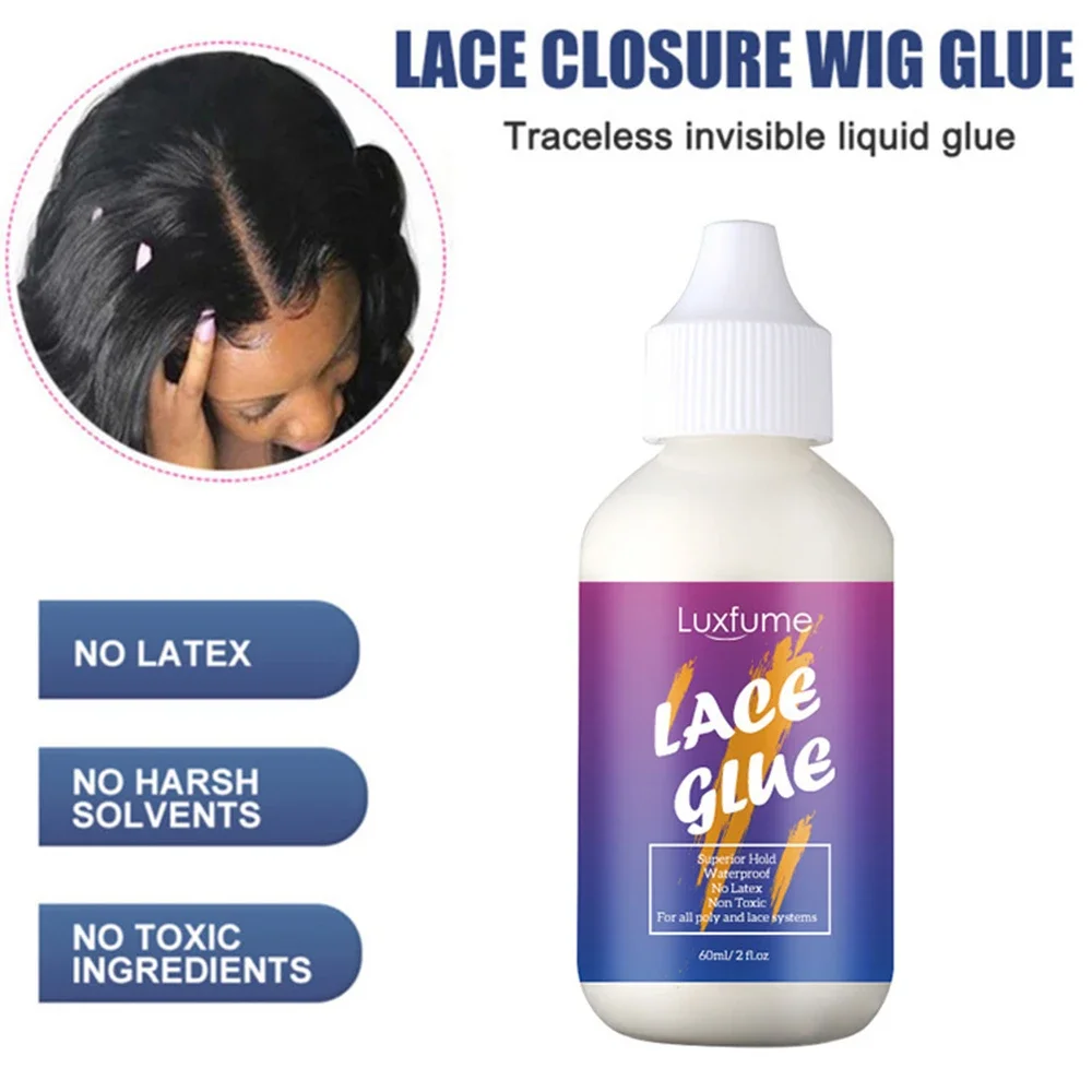 

Wholesale 60ml Wig Glue Waterproof Ultra Lace WIG Glue for Lace Front Wig Hair Extensions Strong Hold Lace Glue hair Accessories