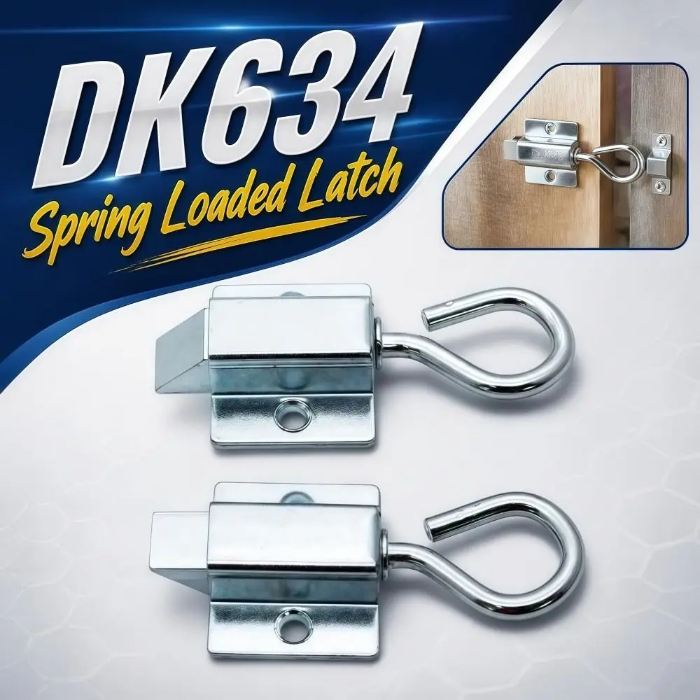Reliable DK634 Spring Loaded Latch Galvanized Anti Rust Pull Ring Toggle Latch Heavy-duty Sturdy Cabinet Spring Bolt Cabinet