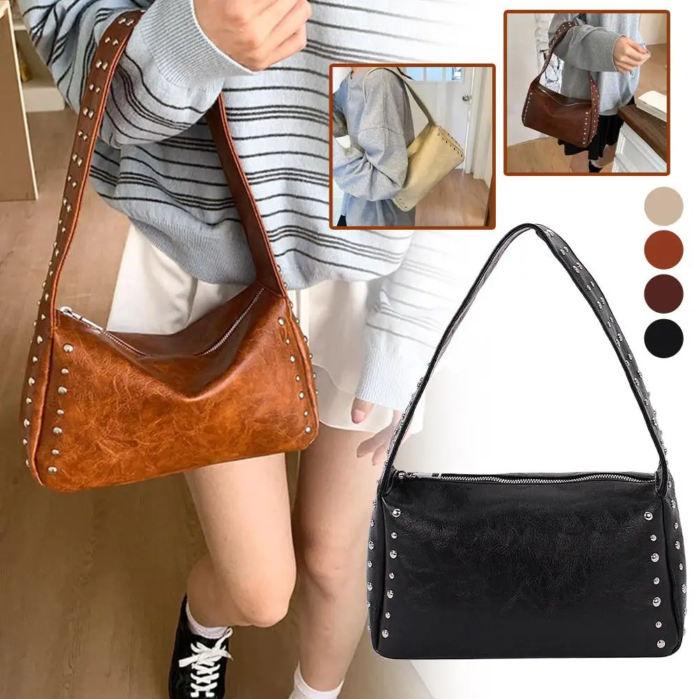 

Простая сумка через плечо Ретро модная однотонная большая вместительная сумка Портативная зимняя женская дорожная сумка через плечо