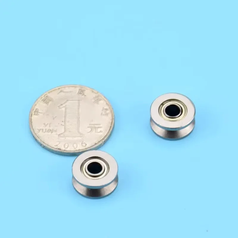

1Pc metal pulley micro bearing V604ZZ groove over line hanging wheel rolling groove wheel right angle 4x13x6mm
