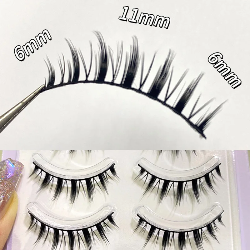 5 Pairs False Eyelashes Natural Cross Curling Lash Extension Daily Eye Makeup Tool Korean Japanese Fairy Long Artificial Eyelash