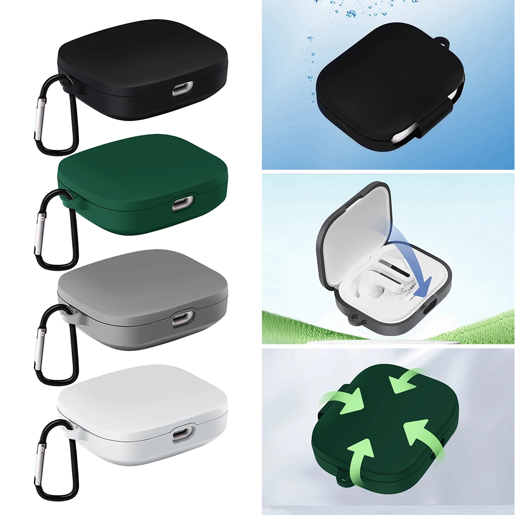 Силиконовые наушники с защитным рукавом, противоударные беспроводные наушники, противоударный чехол с карабином для Redmi Buds 5